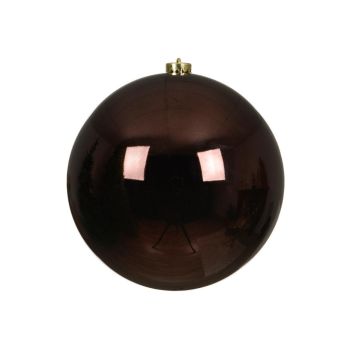 Decoris plastic christmas bauble 20 cm brown 1 piece