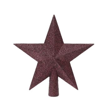 Decoris peak plastic star 19cm dark mauve