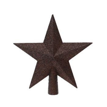 "Decoris peak plastic star 19cm black truffle"