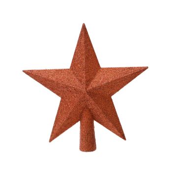 Decoris peak plastic star 19cm pumpkin