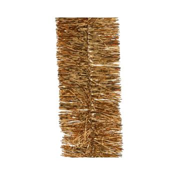 Decoris plastic garland tinsel 7x270cm pecan brown