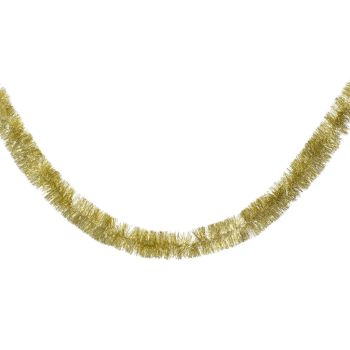 Decoris plastic garland tinsel 7x270cm light gold