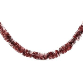 Decoris plastic garland lametta 7x270cm oxblood