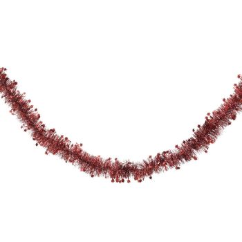 Decoris plastic garland lametta xl star 10x270cm ox blood