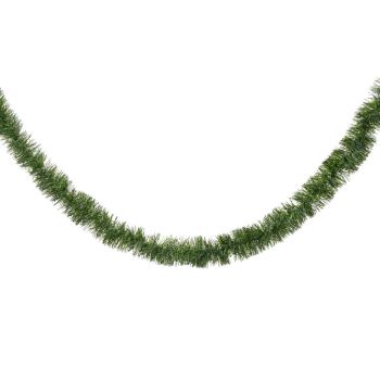 Decoris plastic garland lametta 7x270cm green