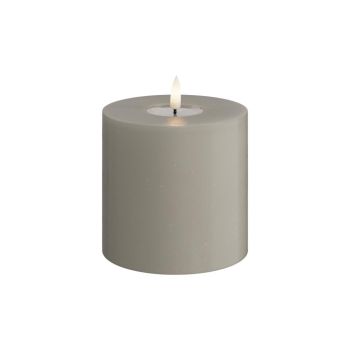 Deluxe Homeart LED candle real flame 10x10cm sand