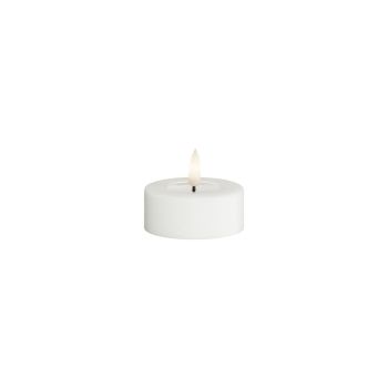 Bougie LED de luxe pour la maison avec flamme réelle 4,1x4,5cm blanc