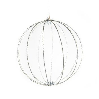 Anna's Collection Christmas lighting ball white 50cm/ 456LED warm white 5m dimmer 8/16h timer