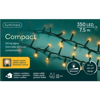 Lumineo Christmas tree lights 7.5 meters 350LED classic warm outdoor