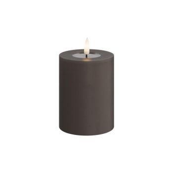 Deluxe Homeart LED candle real flame 7.5x10cm mocca