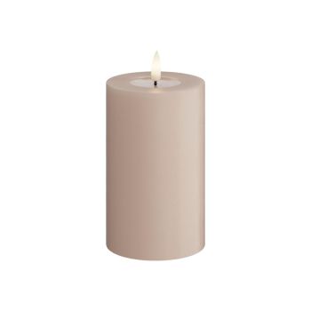 Deluxe Homeart LED candle real flame 7.5x12.5cm rose