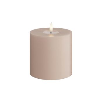 Deluxe Homeart LED candle real flame 10x10cm rose