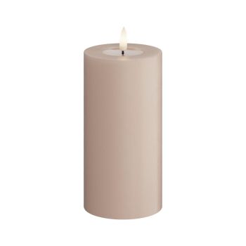 Deluxe Homeart LED candle real flame 7.5x15cm rose