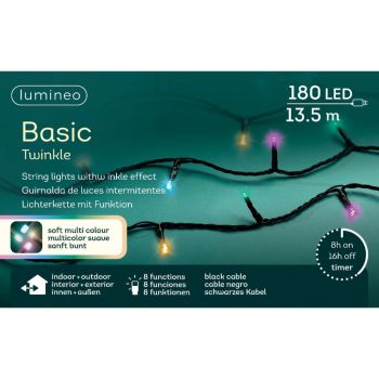 Led basic lights twinkle outside 180led 13.5m multi