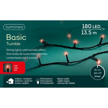 Led basic lights twinkle outside 180led 13.5m red