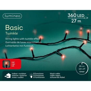 Led basic lights twinkle outside 360led 27m red