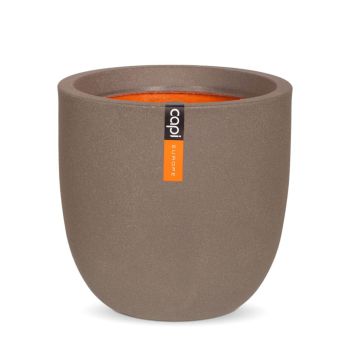 Capi waste bol smooth nl kunststof bloempot 35x34 cm warme taupe