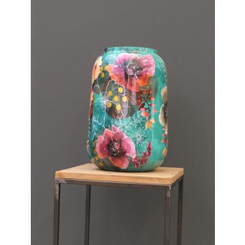 TS Collection bloempot blooming metaal 30x42cm smaragd