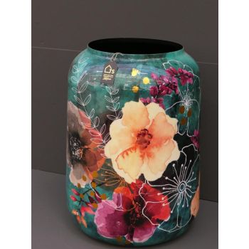 TS Collection bloempot blooming metaal 46x62cm smaragd