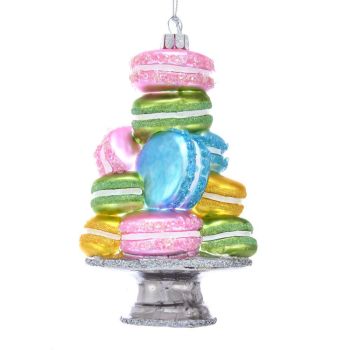 Kurt S. Adler Glass Christmas Ornament Macaron Tower 13cm Multi