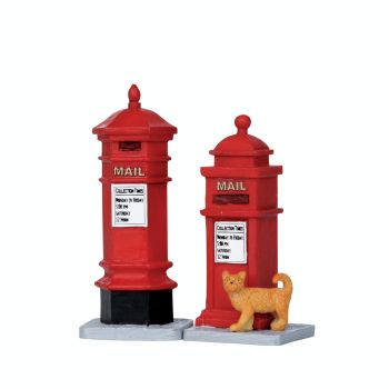 Lemax victorian mailboxes s/2 Caddington Village 2011