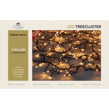 Christmas Lights 1152 LED Tree Cluster Classic Warm 15 meters