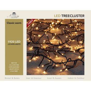 Christmas Lights 1920 LED Tree Cluster Classic Warm 25 meters