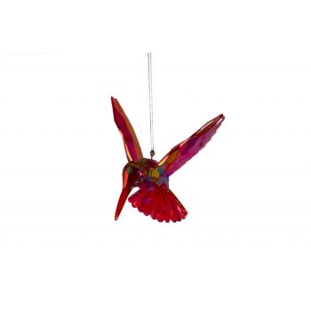 Kurt S. Adler Plastic Christmas Ornament Hummingbird 11cm Red