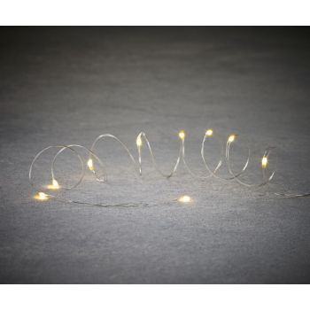 Christmas lights 20 LED warm white Luca silver wire 2 meters