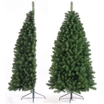 Own Tree half tree half-size artificial christmas tree  green 2,1 m x 60 cm