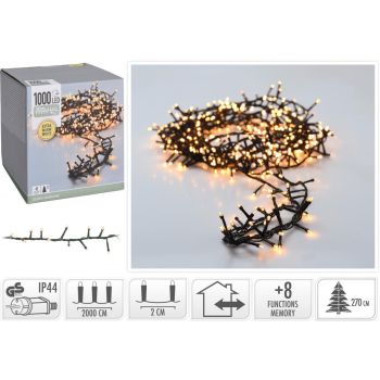 Christmas Lights 1000 LED Micro Cluster Extra Warm White 20 meters